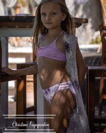 Μαγιό flowers in powder pink