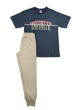 Σετ φόρμα με παντελόνι και κοντομάνικο μπλουζάκι Ραφ χρώμα 2414113Ρ