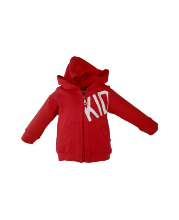 Ζακέτα με κουκούλα "KID" κόκκινη - 71514R