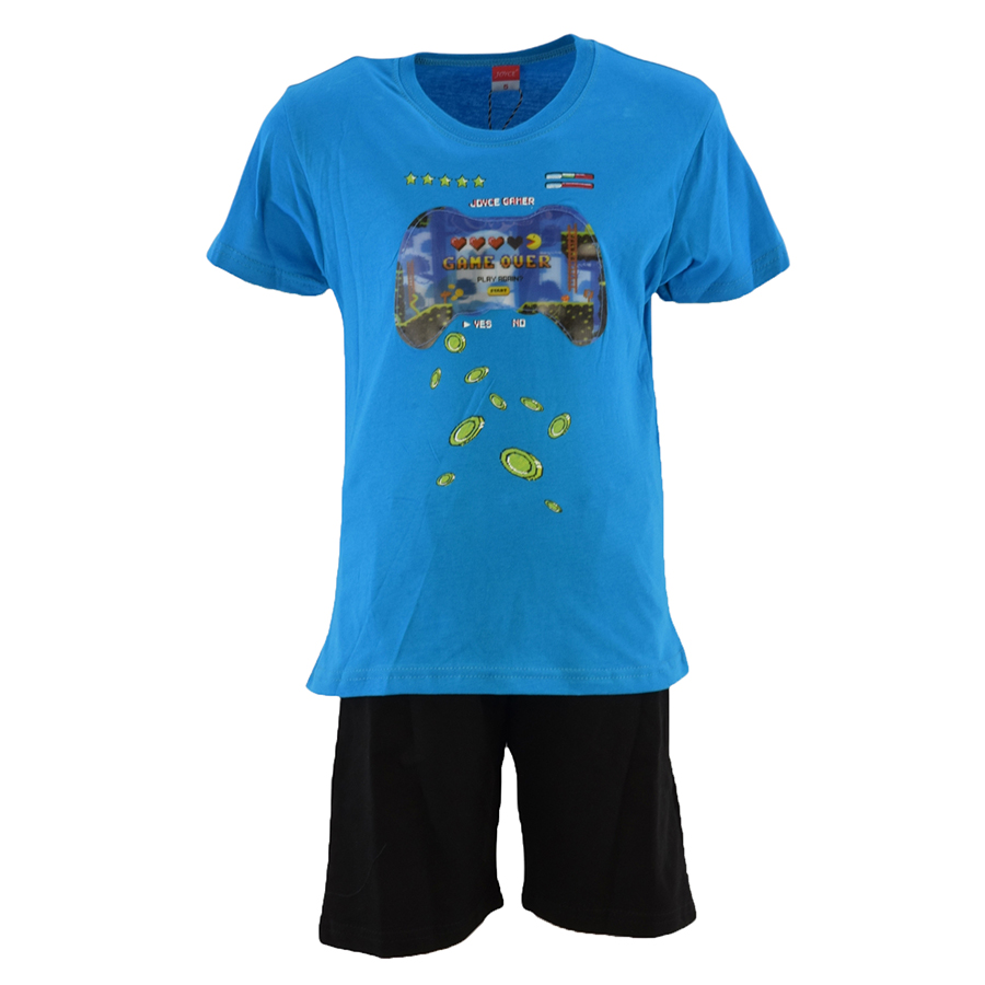 Παιδικό σετ μακό με τύπωμα "Game over" Μαύρο / ρουά