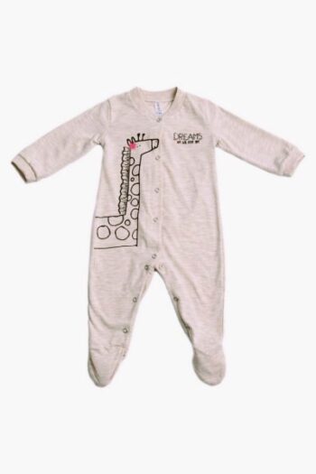 Βαμβακερό φορμάκι μακρυμάνικο μπεζ