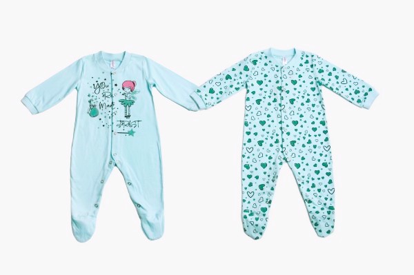 Σετ 2 Φορμάκια Μακρυμάνικα γαλάζιο