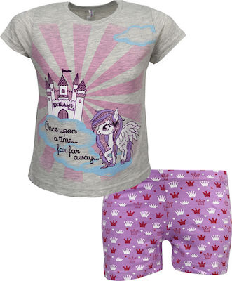 Πιτζάμα Καλοκαιρινή για Κορίτσι Γκρι 98405