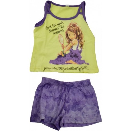 Πιτζάμα Καλοκαιρινή για Κορίτσι Κίτρινη