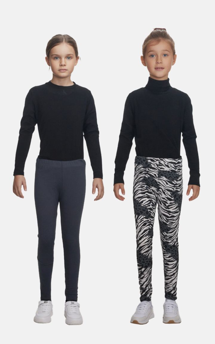 Σετ 2 κολλάν Animal print γκρι