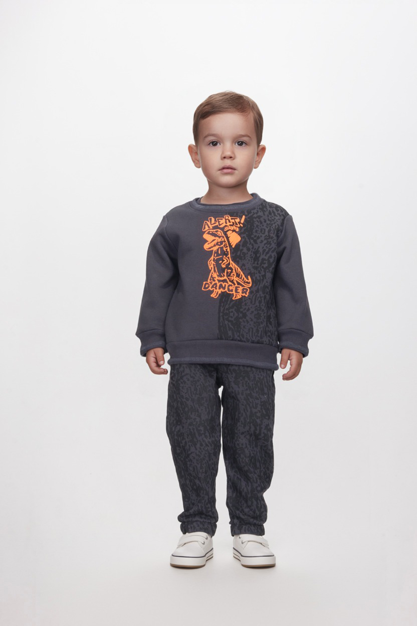 Φόρμα φούτερ DINO Ανθρακί