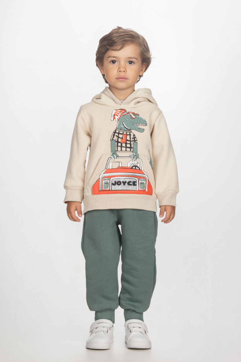 Φόρμα με κουκούλα Μπεζ 2562107