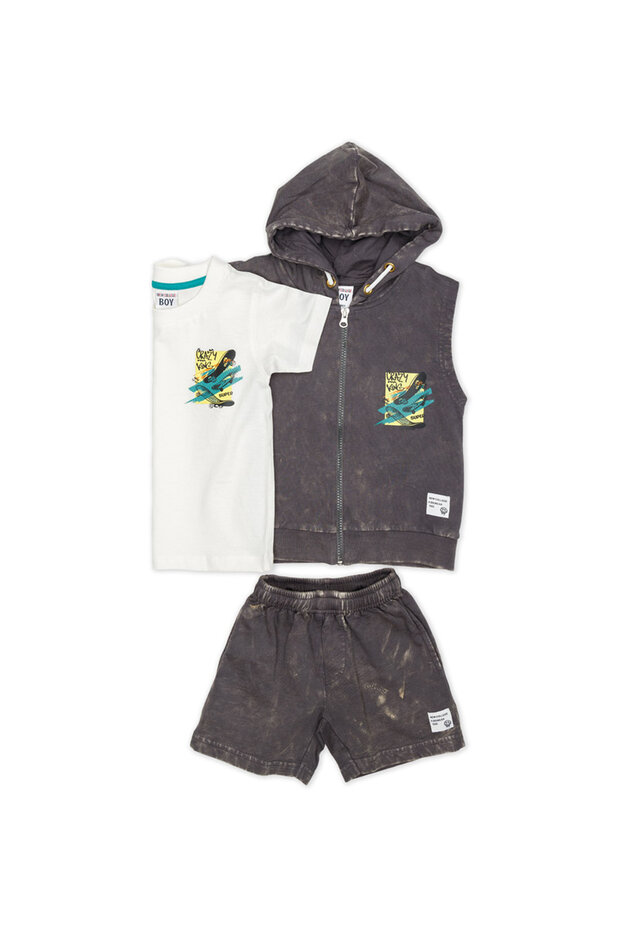 ΣΕΤ 3 τεμαχίων με γιλέκο 100%COTTON 838