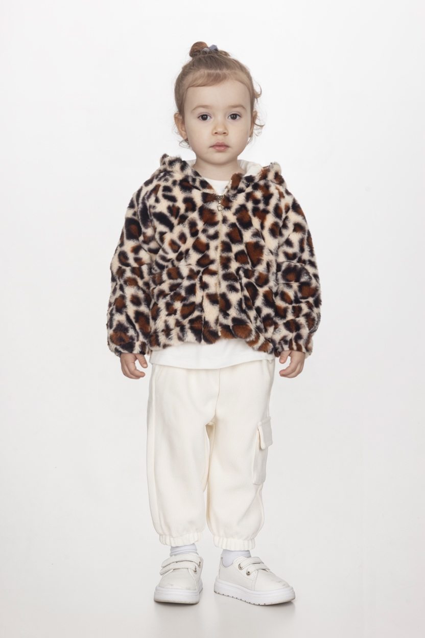 Σετ 3τεμ. γούνινο πανωφόρι με παντελόνι και μλουζα