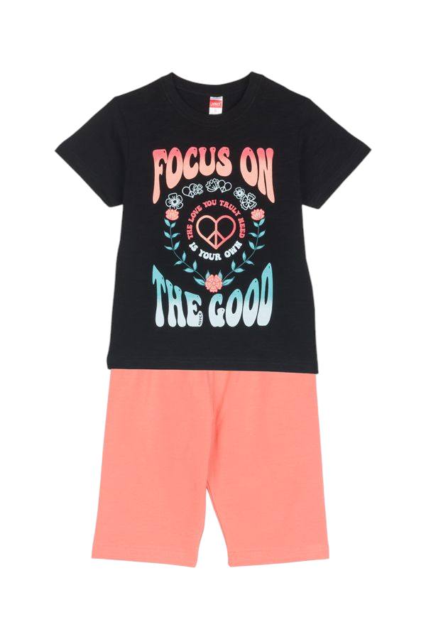 Σετ με kολάν Μαύρο-πορτοκαλί