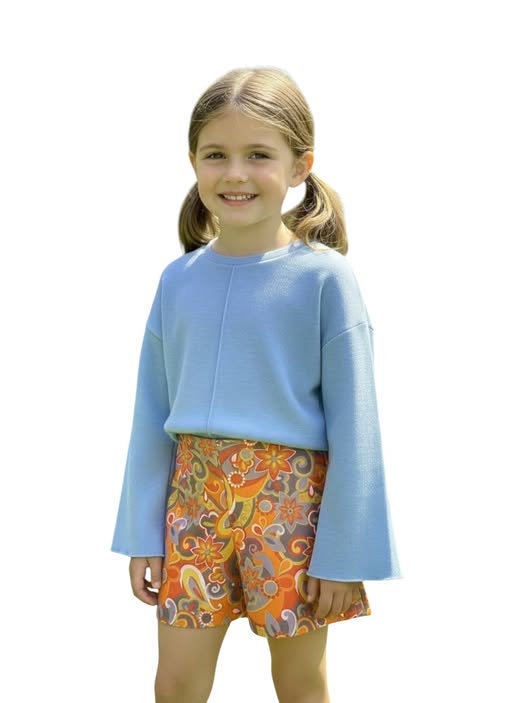 Σετ σορτς με πλεκτή μπλούζα