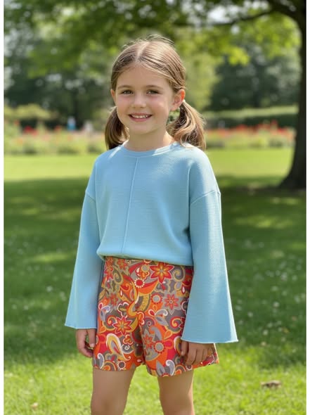 Σορτς εμπριμέ πορτοκαλί χρώμα