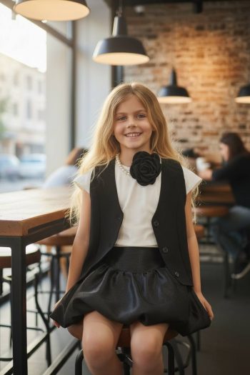 Σετ τοπ και φούστα μπάλου - Image 3