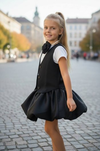 Σετ τοπ και φούστα μπάλου - Image 2